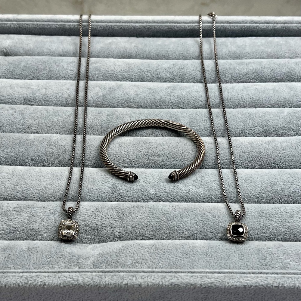 💎DAVID YURMAN ALBION NECKLACES & CABLE BRACELET.